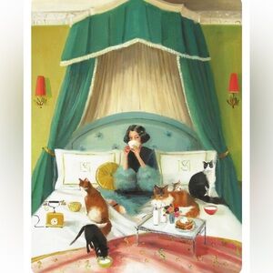 New York Puzzle Company - Janet Hill Breakfast in Bed - 500 piece puzzle